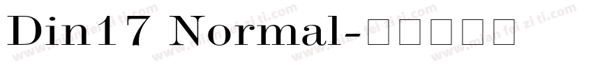 Din17 Normal字体转换